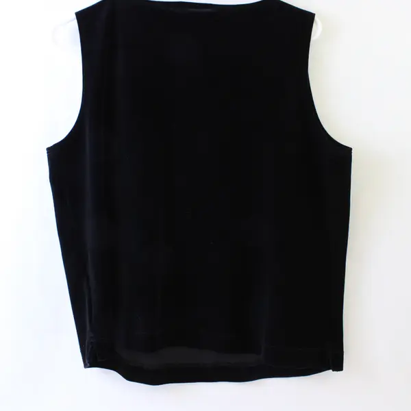 Chico's Women's 2 Black Velour Wide Strap Sleeveless Tank Top