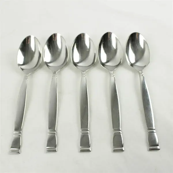 Set of 5 Oneida Albany Stainless Place Oval Soup Spoons