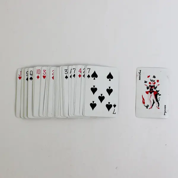 Deck of Vintage Playing Cards in Box Yellow Roses Complete