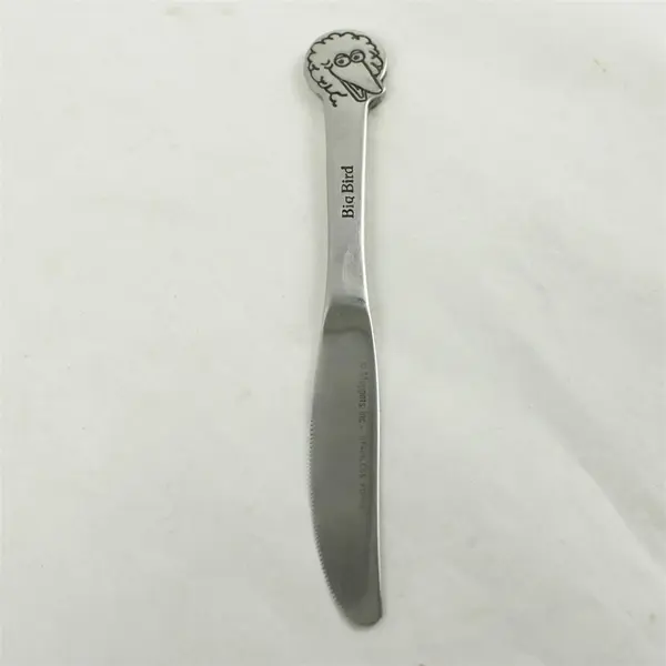 Vtg Big Bird Sesame Street Kids Utensil Set Spoon Fork Butter Knife