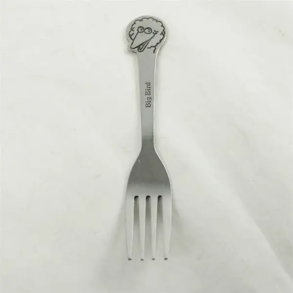 Vtg Big Bird Sesame Street Kids Utensil Set Spoon Fork Butter Knife