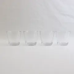 Lot Of 4 Unbranded Matching Clear Glasses/Votive Candle Holders 3" Tall