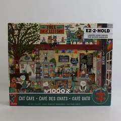 Ceaco CAT CAFE 1000 pc Jigsaw Puzzle, complete 2023 #3231-12 