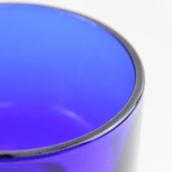 Unbranded Clear Glass & Blue Stemmed Votive Candle Holder 10.25" Tall