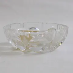 Unbranded Lead Crystal Clear Glass Open Salt Cellar/Trinket Dish 24% Pb0