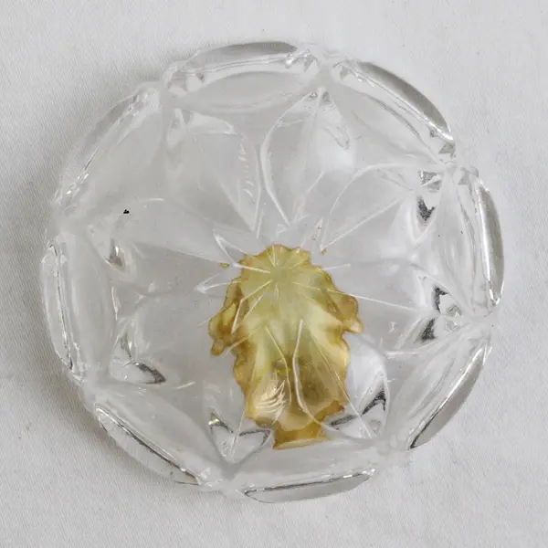 Unbranded Lead Crystal Clear Glass Open Salt Cellar/Trinket Dish 24% Pb0