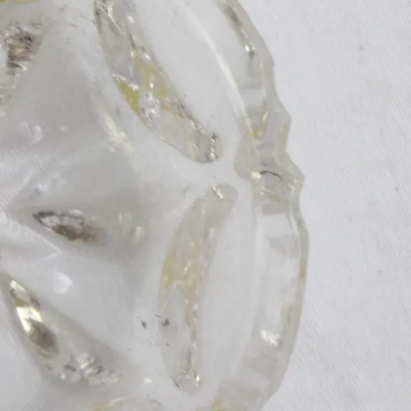 Unbranded Lead Crystal Clear Glass Open Salt Cellar/Trinket Dish 24% Pb0