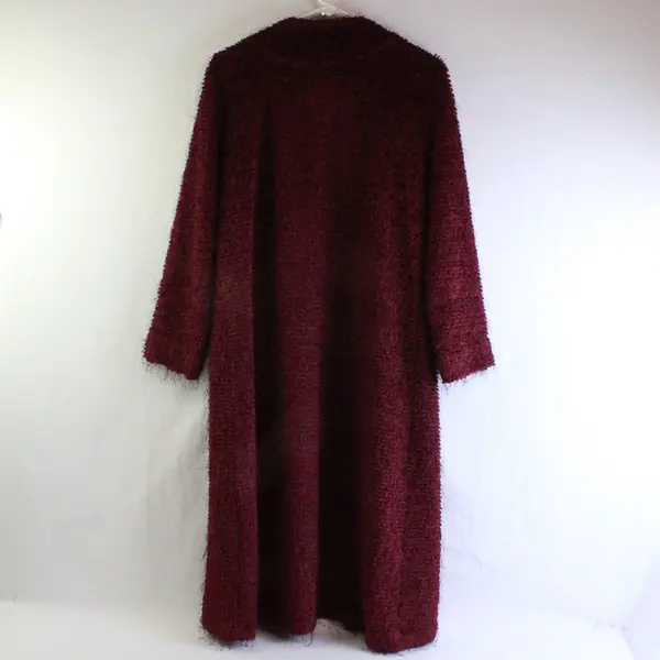 Vintage Chico's Design Size 0/Small Plum Long Open Textured Knit Cardigan/Duster