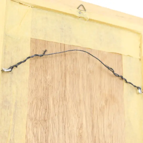 Vintage Framed 24.5" x 9.5" Wood Burnt Art Work Signed Hamouda 76 