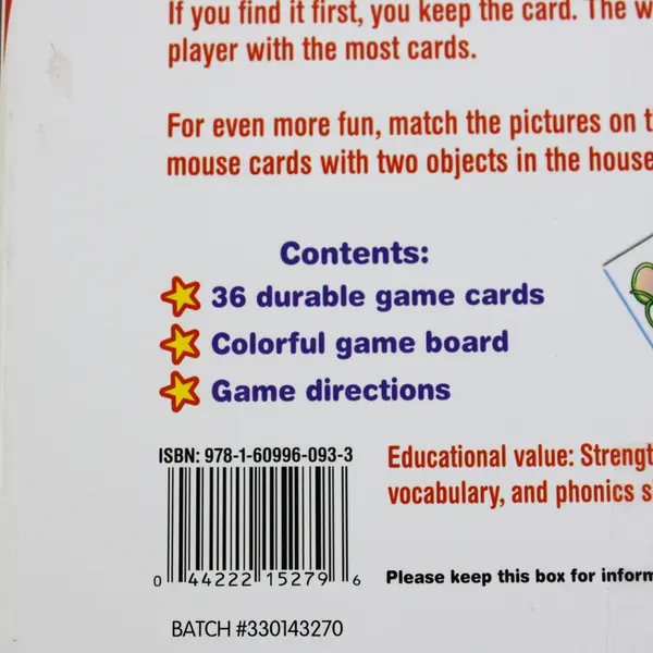 Carson-Dellosa I Spy a Mouse in the House Picture Rhymes Missing Instructions