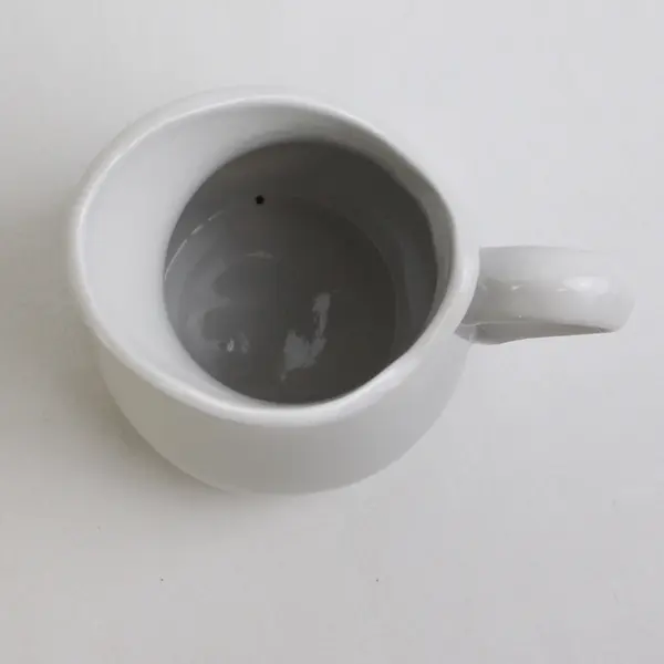 Chaozhou Stoneware White Ceramic Creamer Pitcher 4.5" Tall