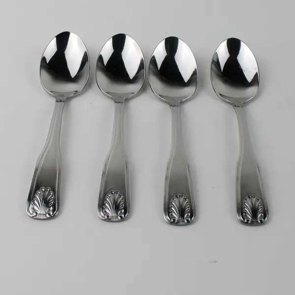 Lot of 4 Delco Flatware Laguna Pattern 18/0 SS Teaspoons 6.25" New In Bags