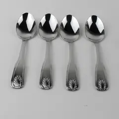 Lot of 4 Delco Flatware Laguna Pattern 18/0 SS Teaspoons 6.25" New In Bags