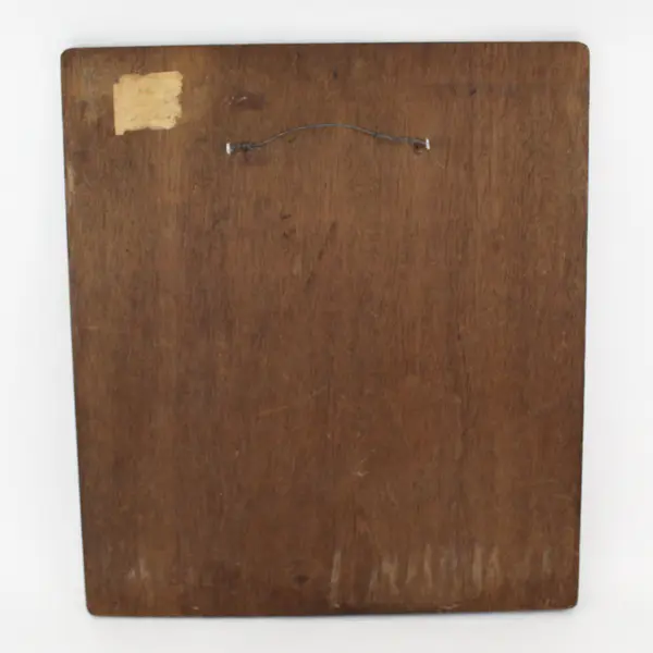 Vintage Hand Carved Virgin Mary Wood Plaque  18" x  16"