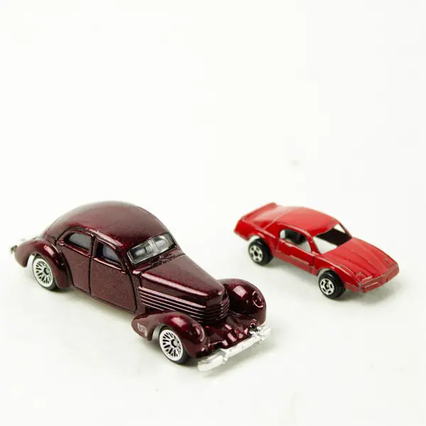Lot of 2 Toy Cars Vintage Tootsie Toy Red Firebird & Hot Wheels Diecast