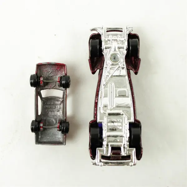 Lot of 2 Toy Cars Vintage Tootsie Toy Red Firebird & Hot Wheels Diecast