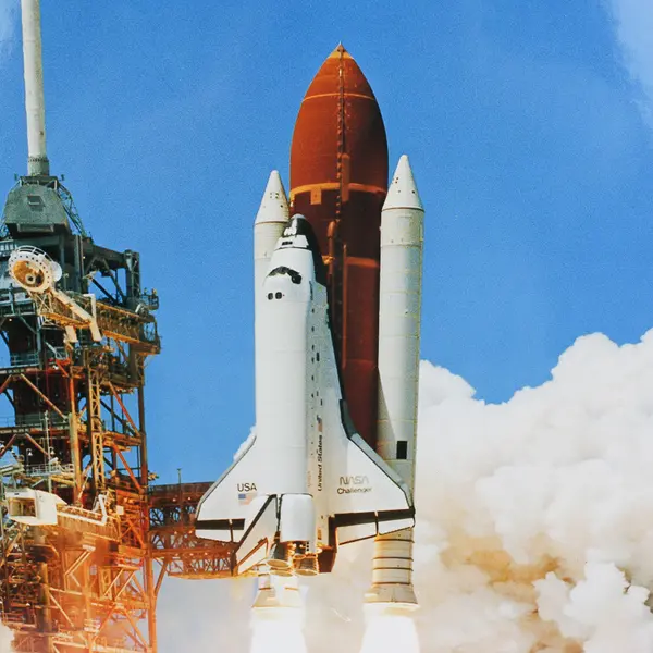 NASA Space Shuttle Challenger Launch 1983 Photo Unframed Board Mounted Poster