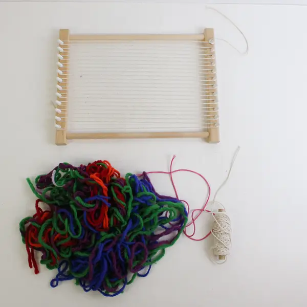 Friendly Loom PegLoom - 7"x10" Wooden Tapestry Loom Weaving Kit for Kids 