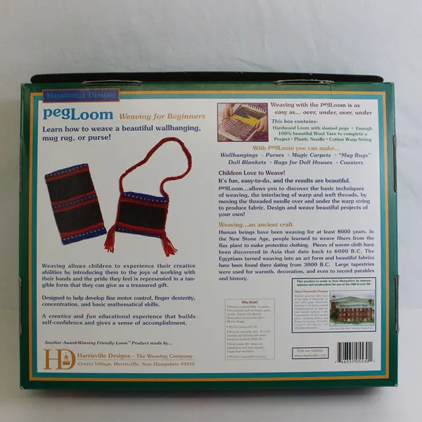 Friendly Loom PegLoom - 7"x10" Wooden Tapestry Loom Weaving Kit for Kids 