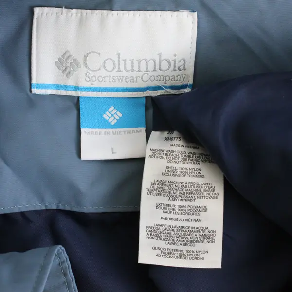Columbia Men's L Blue Tryon Hiking Long Sleeve Soft Shell Jacket