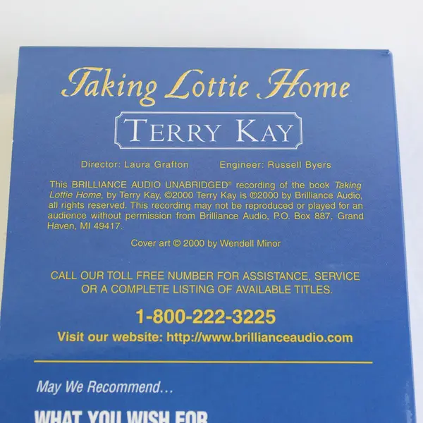 Taking Lottie, Home By Terry Kay Read By Buck Schirner (Audio Book, 6 Cassettes)