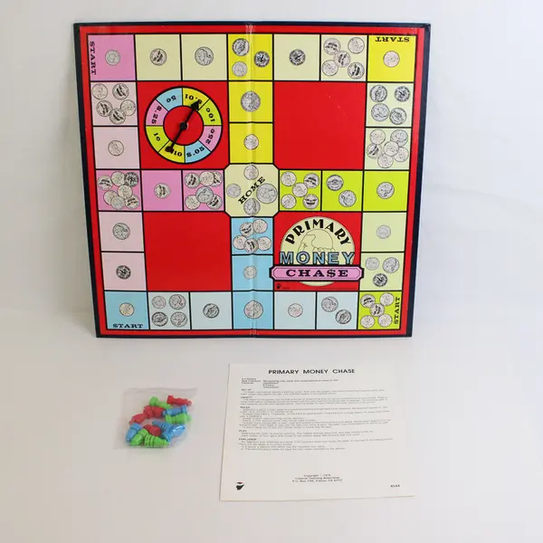 Primary Money Chase Vintage Board Game, Grades K-3 1979 #4544 