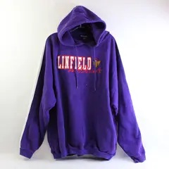 90s Sport-Tek Linfield Unisex 2XL Purple Pullover Long Sleeve Hoodie