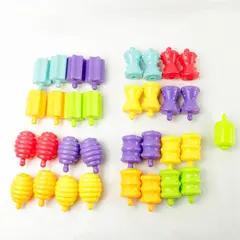 33-Piece Toddler Shape Sorter Interlocking Building Toys Preschool