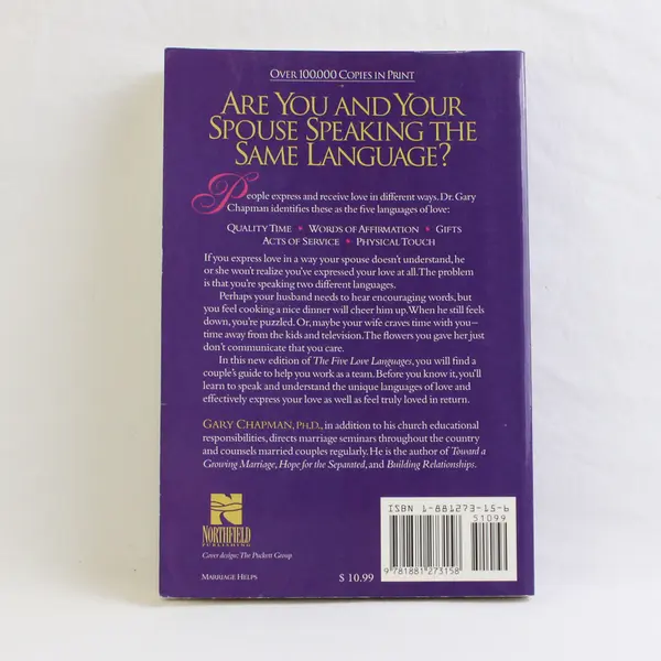 Five Love Languages The Secret to Love That Lasts by Gary Chapman 1995 PB