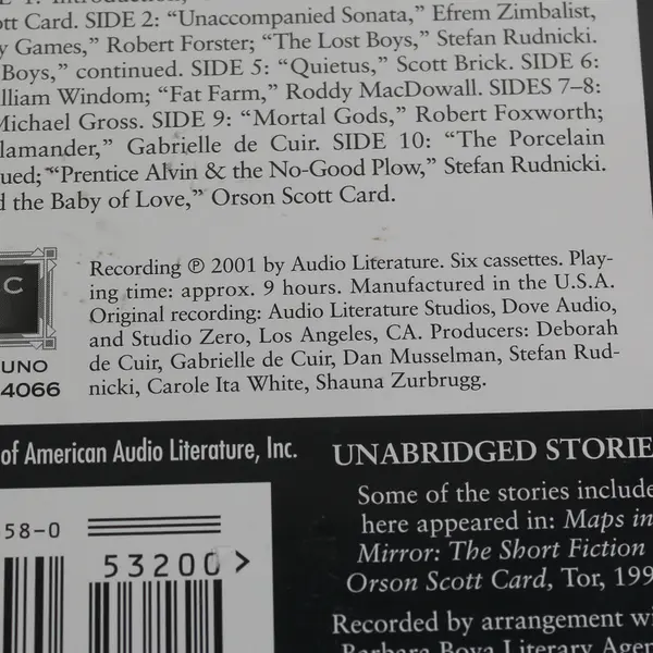 The Elephants Of Posnan By Orson Scott Card (Audio Book, 6 Cassettes)