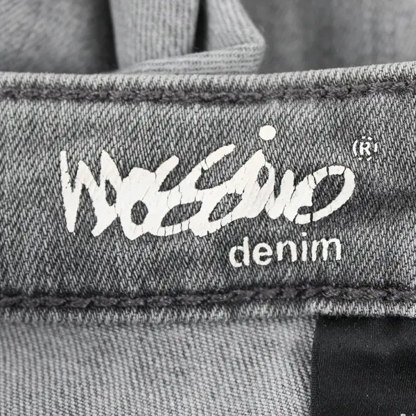 Mossimo Juniors 27R Gray High Rise Power Stretch Raw Cuff Jegging