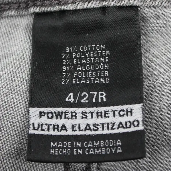 Mossimo Juniors 27R Gray High Rise Power Stretch Raw Cuff Jegging