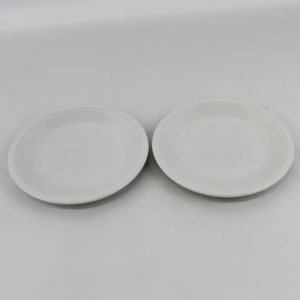 2  Homer Laughlin Fiesta Ware Salad Plates Ivory 2004 USA