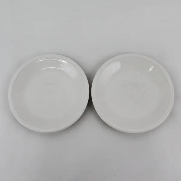 2  Homer Laughlin Fiesta Ware Salad Plates Ivory 2004 USA