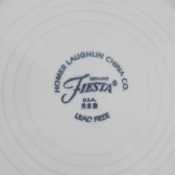 2  Homer Laughlin Fiesta Ware Salad Plates Ivory 2004 USA