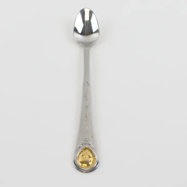 Gerber 70th Anniversary Infant Feeding Spoon 1928-1998 SS With Gold Accent 5.5"