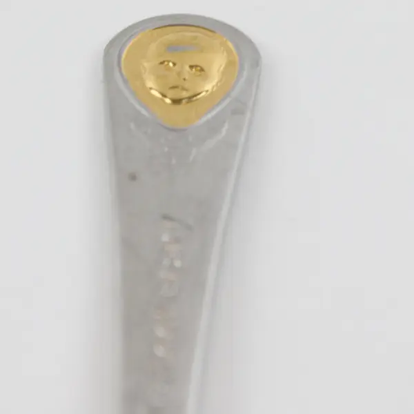 Gerber 70th Anniversary Infant Feeding Spoon 1928-1998 SS With Gold Accent 5.5"