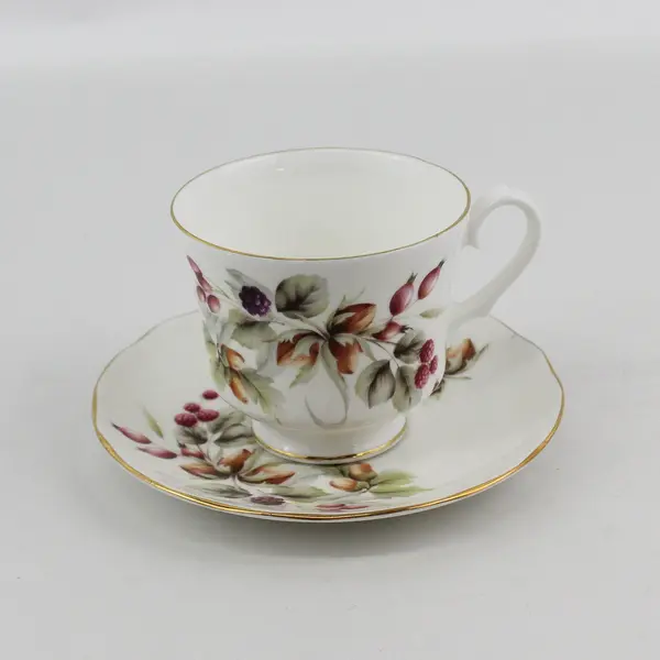 Duchess Bone China Berry And Acorn Cup and Saucer Set