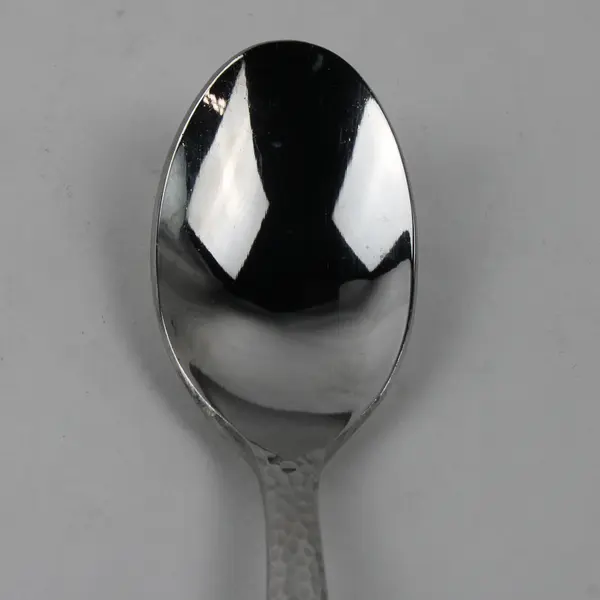 Lot of 2 Dash Of That Flatware Hammered Handle Pattern Stainless Teaspoons 6.75"