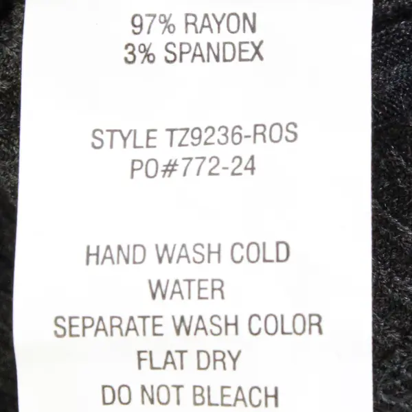 Frankee & Skylarr Women's XL Charcoal Gray Ribbed Long Sleeve Pullover Shirt