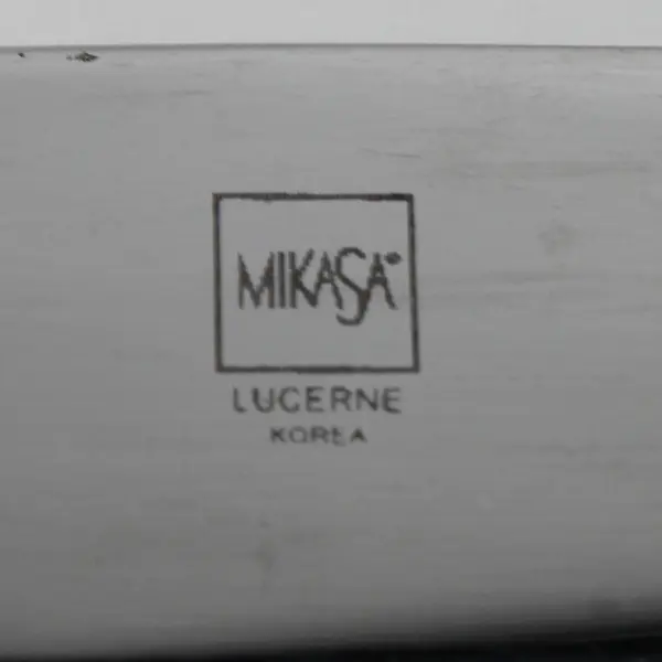 Lot of 2 Mikasa Lucerne Pattern Stainless Steak Knives Serrated 9" Good