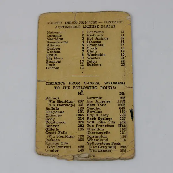 Vintage Waldorf Cafe Casper Wyoming Restaurant Business Card 1950s