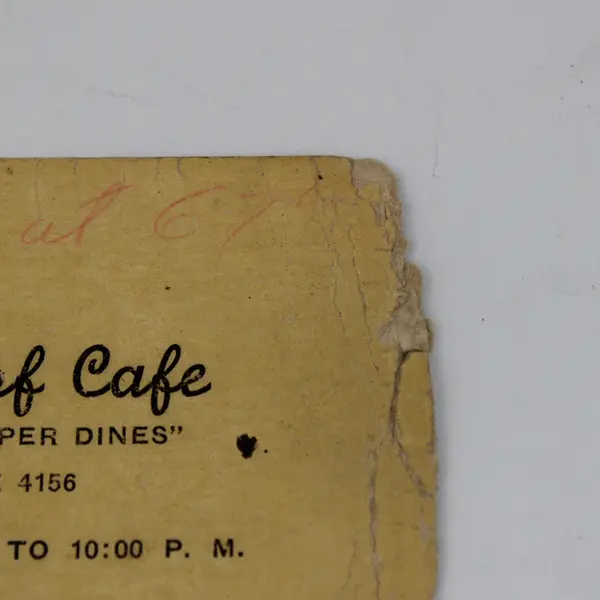 Vintage Waldorf Cafe Casper Wyoming Restaurant Business Card 1950s