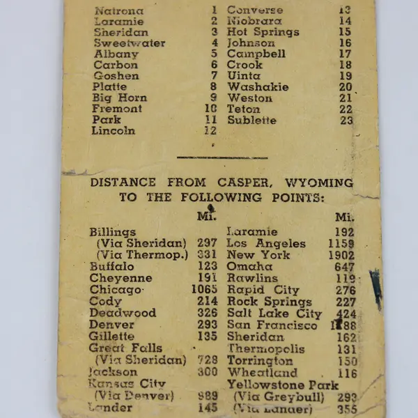 Vintage Waldorf Cafe Casper Wyoming Restaurant Business Card 1950s