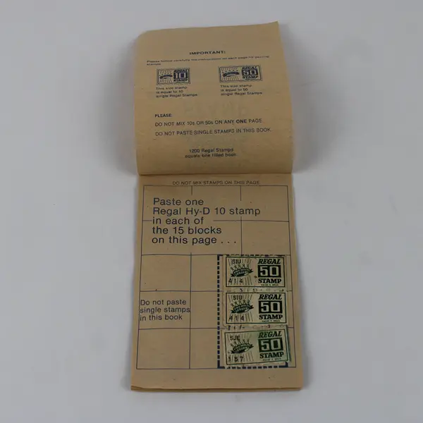 Vintage Regal Premium Stamp Saver Book Hy-Vee Stores