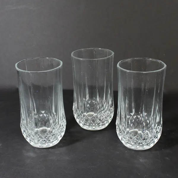Set Of 3 Cristal d'Arques Longchamp 12 oz Tumbler Cups
