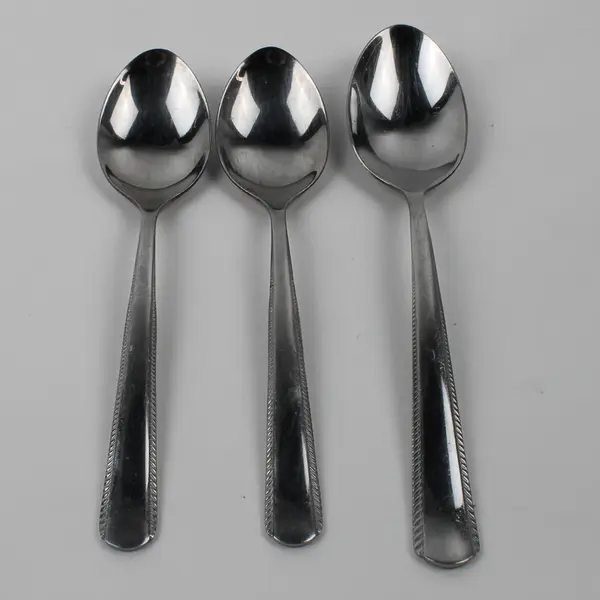 Lot of 3 Oneida Silver Gable Pattern Stainless 1 Oval Soup Spoon 2 Teaspoons 