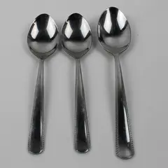 Lot of 3 Oneida Silver Gable Pattern Stainless 1 Oval Soup Spoon 2 Teaspoons 