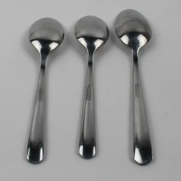 Lot of 3 Oneida Silver Gable Pattern Stainless 1 Oval Soup Spoon 2 Teaspoons 