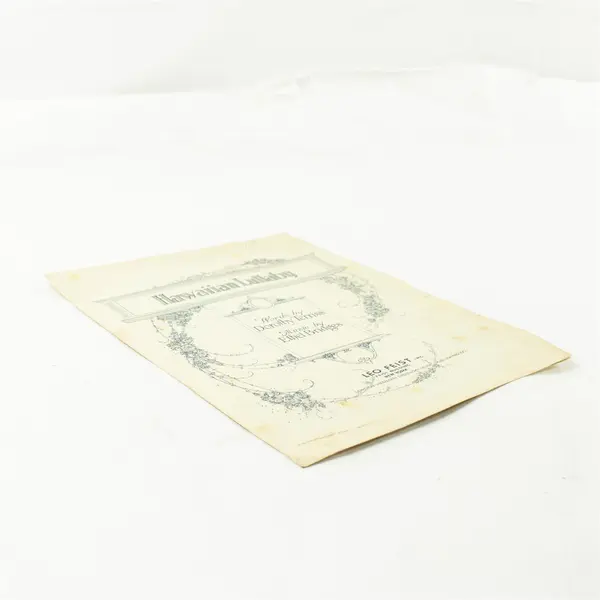 Hawaiian Lullaby Sheet Music Words by Dorothy Terriss Music by Ethel Bridges